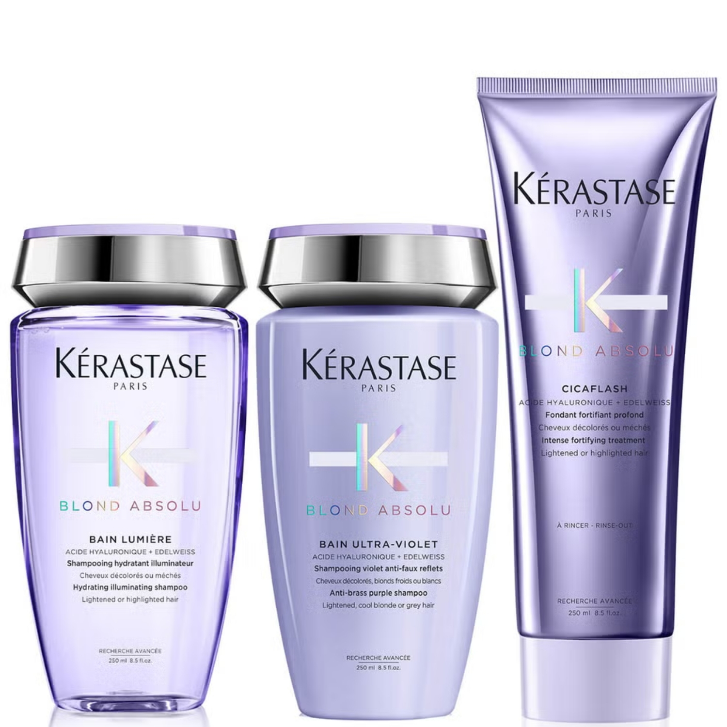 Kerastase Blond Absolu Parlaklık Veren, Güçlendirici ve Renk Nötrleyici Üçlü Set
